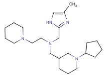 N-[(1-cyclopentylpiperidin-3-yl)methyl]-N-[(4-methyl-1H-imidazol-2-yl)methyl]-2-piperidin-1-ylethanamine