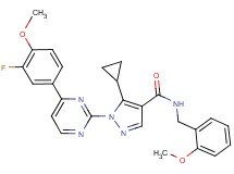 5-cyclopropyl-1-[4-(3-fluoro-4-methoxyphenyl)-2-pyrimidinyl]-N-(2-methoxybenzyl)-1H-pyrazole-4-carboxamide