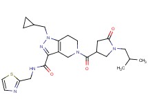 1-(cyclopropylmethyl)-5-[(1-isobutyl-5-oxo-3-pyrrolidinyl)carbonyl]-N-(1,3-thiazol-2-ylmethyl)-4,5,6,7-tetrahydro-1H-pyrazolo[4,3-c]pyridine-3-carboxamide