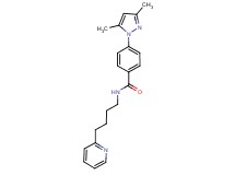 4-(3,5-dimethyl-1H-pyrazol-1-yl)-N-[4-(2-pyridinyl)butyl]benzamide