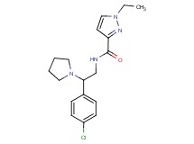 N-[2-(4-chlorophenyl)-2-pyrrolidin-1-ylethyl]-1-ethyl-1H-pyrazole-3-carboxamide