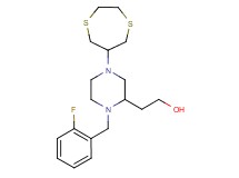 2-[4-(1,4-dithiepan-6-yl)-1-(2-fluorobenzyl)-2-piperazinyl]ethanol