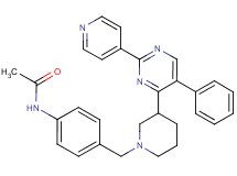 N-[4-({3-[5-phenyl-2-(4-pyridinyl)-4-pyrimidinyl]-1-piperidinyl}methyl)phenyl]acetamide