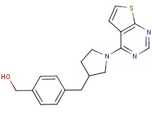 {4-[(1-thieno[2,3-d]pyrimidin-4-ylpyrrolidin-3-yl)methyl]phenyl}methanol