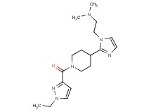 2-(2-{1-[(1-ethyl-1H-pyrazol-3-yl)carbonyl]-4-piperidinyl}-1H-imidazol-1-yl)-N,N-dimethylethanamine