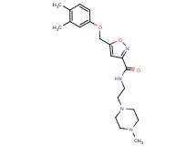 5-[(3,4-dimethylphenoxy)methyl]-N-[2-(4-methyl-1-piperazinyl)ethyl]-3-isoxazolecarboxamide