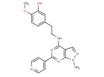 2-methoxy-5-(2-{[1-methyl-6-(4-pyridinyl)-1H-pyrazolo[3,4-d]pyrimidin-4-yl]amino}ethyl)phenol