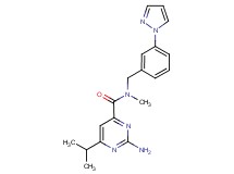 2-amino-6-isopropyl-N-methyl-N-[3-(1H-pyrazol-1-yl)benzyl]pyrimidine-4-carboxamide