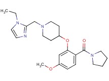 1-[(1-ethyl-1H-imidazol-2-yl)methyl]-4-[5-methoxy-2-(1-pyrrolidinylcarbonyl)phenoxy]piperidine