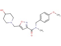 5-[(4-hydroxypiperidin-1-yl)methyl]-N-(4-methoxybenzyl)-N-methylisoxazole-3-carboxamide