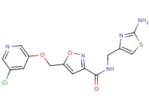 N-[(2-amino-1,3-thiazol-4-yl)methyl]-5-{[(5-chloropyridin-3-yl)oxy]methyl}isoxazole-3-carboxamide