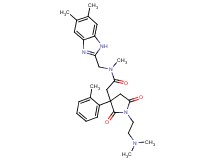 2-[1-[2-(dimethylamino)ethyl]-3-(2-methylphenyl)-2,5-dioxo-3-pyrrolidinyl]-N-[(5,6-dimethyl-1H-benzimidazol-2-yl)methyl]-N-methylacetamide