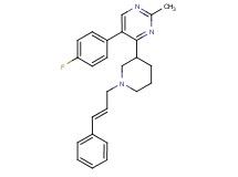 5-(4-fluorophenyl)-2-methyl-4-{1-[(2E)-3-phenyl-2-propen-1-yl]-3-piperidinyl}pyrimidine