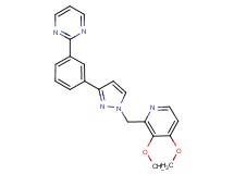 2-(3-{1-[(3,4-dimethoxy-2-pyridinyl)methyl]-1H-pyrazol-3-yl}phenyl)pyrimidine