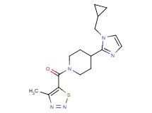4-[1-(cyclopropylmethyl)-1H-imidazol-2-yl]-1-[(4-methyl-1,2,3-thiadiazol-5-yl)carbonyl]piperidine