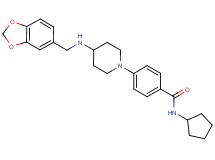 4-{4-[(1,3-benzodioxol-5-ylmethyl)amino]-1-piperidinyl}-N-cyclopentylbenzamide