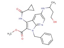 methyl 1-benzyl-3-[(cyclopropylcarbonyl)amino]-5-[(3-hydroxy-1-methylpropyl)amino]-1H-pyrrolo[2,3-b]pyridine-2-carboxylate
