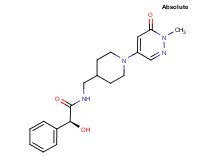 (2S)-2-hydroxy-N-{[1-(1-methyl-6-oxo-1,6-dihydro-4-pyridazinyl)-4-piperidinyl]methyl}-2-phenylacetamide