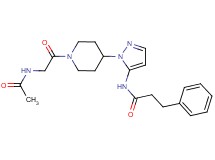N-{1-[1-(N-acetylglycyl)-4-piperidinyl]-1H-pyrazol-5-yl}-3-phenylpropanamide
