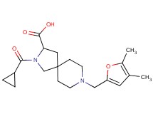 2-(cyclopropylcarbonyl)-8-[(4,5-dimethyl-2-furyl)methyl]-2,8-diazaspiro[4.5]decane-3-carboxylic acid