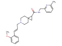 6-[(2E)-3-(2-methoxyphenyl)-2-propen-1-yl]-N-[(6-methyl-2-pyridinyl)methyl]-6-azaspiro[2.5]octane-1-carboxamide