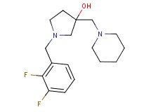 1-(2,3-difluorobenzyl)-3-(piperidin-1-ylmethyl)pyrrolidin-3-ol