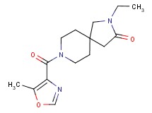 2-ethyl-8-[(5-methyl-1,3-oxazol-4-yl)carbonyl]-2,8-diazaspiro[4.5]decan-3-one