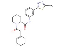1-(1-cyclohexen-1-ylacetyl)-N-[3-(5-methyl-1,3,4-thiadiazol-2-yl)phenyl]-2-piperidinecarboxamide