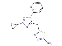 5-[(3-cyclopropyl-1-pyridin-2-yl-1H-1,2,4-triazol-5-yl)methyl]-1,3,4-thiadiazol-2-amine