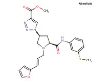 methyl 1-[(3S,5S)-1-[(2E)-3-(2-furyl)-2-propen-1-yl]-5-({[3-(methylthio)phenyl]amino}carbonyl)-3-pyrrolidinyl]-1H-1,2,3-triazole-4-carboxylate