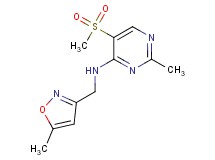 2-methyl-N-[(5-methylisoxazol-3-yl)methyl]-5-(methylsulfonyl)pyrimidin-4-amine