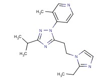 4-{5-[2-(2-ethyl-1H-imidazol-1-yl)ethyl]-3-isopropyl-1H-1,2,4-triazol-1-yl}-3-methylpyridine