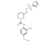 N-(4-methoxy-2-methylphenyl)-3-{[(2-thienylsulfonyl)amino]methyl}-1-piperidinecarboxamide