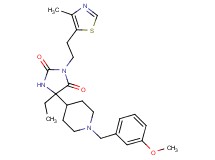 5-ethyl-5-[1-(3-methoxybenzyl)-4-piperidinyl]-3-[2-(4-methyl-1,3-thiazol-5-yl)ethyl]-2,4-imidazolidinedione