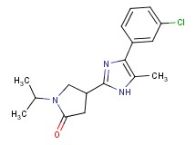 4-[4-(3-chlorophenyl)-5-methyl-1H-imidazol-2-yl]-1-isopropyl-2-pyrrolidinone trifluoroacetate