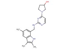 1-(2-{[(2,3,5-trimethyl-1H-indol-7-yl)methyl]amino}pyrimidin-4-yl)pyrrolidin-3-ol