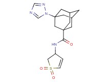 N-(1,1-dioxido-2,3-dihydro-3-thienyl)-3-(1H-1,2,4-triazol-1-yl)adamantane-1-carboxamide