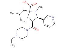 (2S*,4S*,5R*)-4-[(4-ethylpiperazin-1-yl)carbonyl]-2-isobutyl-1-methyl-5-pyridin-3-ylpyrrolidine-2-carboxylic acid