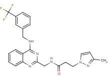 3-(3-methyl-1H-pyrazol-1-yl)-N-[(4-{[3-(trifluoromethyl)benzyl]amino}-2-quinazolinyl)methyl]propanamide