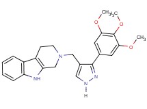 2-{[3-(3,4,5-trimethoxyphenyl)-1H-pyrazol-4-yl]methyl}-2,3,4,9-tetrahydro-1H-beta-carboline