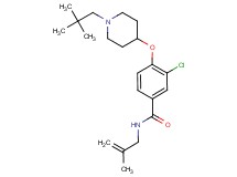 3-chloro-4-{[1-(2,2-dimethylpropyl)-4-piperidinyl]oxy}-N-(2-methyl-2-propen-1-yl)benzamide
