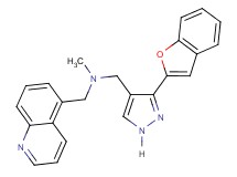 1-[3-(1-benzofuran-2-yl)-1H-pyrazol-4-yl]-N-methyl-N-(5-quinolinylmethyl)methanamine