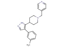 4-({4-[4-(3-methylphenyl)-1H-pyrazol-5-yl]piperidin-1-yl}methyl)pyridine