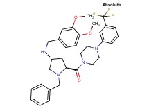 (3R,5S)-1-benzyl-N-(3,4-dimethoxybenzyl)-5-({4-[3-(trifluoromethyl)phenyl]-1-piperazinyl}carbonyl)-3-pyrrolidinamine