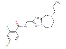 2-chloro-4-fluoro-N-[(5-propyl-5,6,7,8-tetrahydro-4H-pyrazolo[1,5-a][1,4]diazepin-2-yl)methyl]benzamide