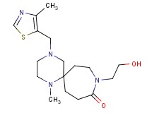 9-(2-hydroxyethyl)-1-methyl-4-[(4-methyl-1,3-thiazol-5-yl)methyl]-1,4,9-triazaspiro[5.6]dodecan-10-one