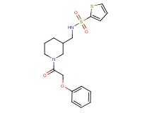 N-{[1-(2-phenoxyacetyl)-3-piperidinyl]methyl}-2-thiophenesulfonamide