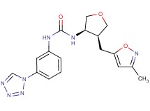 N-{(3R*,4S*)-4-[(3-methylisoxazol-5-yl)methyl]tetrahydrofuran-3-yl}-N'-[3-(1H-tetrazol-1-yl)phenyl]urea
