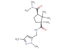 (1S*,3R*)-N~1~-[(1,3-dimethyl-1H-pyrazol-5-yl)methyl]-N~3~,N~3~,1,2,2-pentamethyl-1,3-cyclopentanedicarboxamide