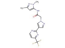 N-(1,3-dimethyl-1H-pyrazol-5-yl)-2-{4-[4-(trifluoromethyl)pyrimidin-2-yl]-1H-pyrazol-1-yl}acetamide